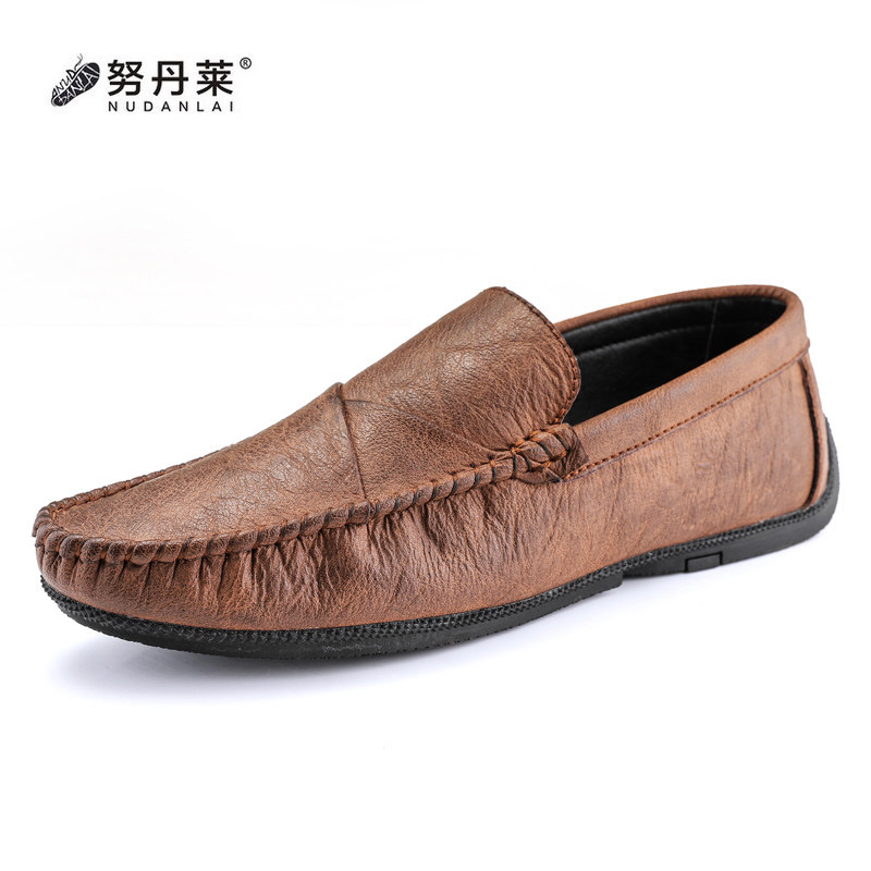 男士休闲皮鞋男英伦百搭懒人一脚蹬春季男鞋2024年新款开车豆豆鞋,流行男鞋,乐福鞋（豆豆鞋）,淘宝优惠券,粉丝福利购,淘宝优惠卷