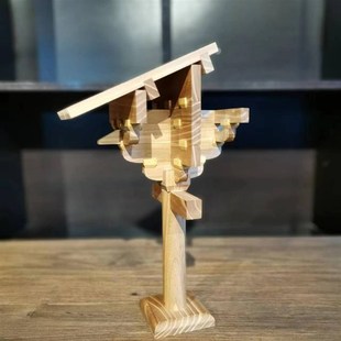 应县木塔斗拱积木副阶柱头古建筑榫卯拼装模型全实木礼品益智教具