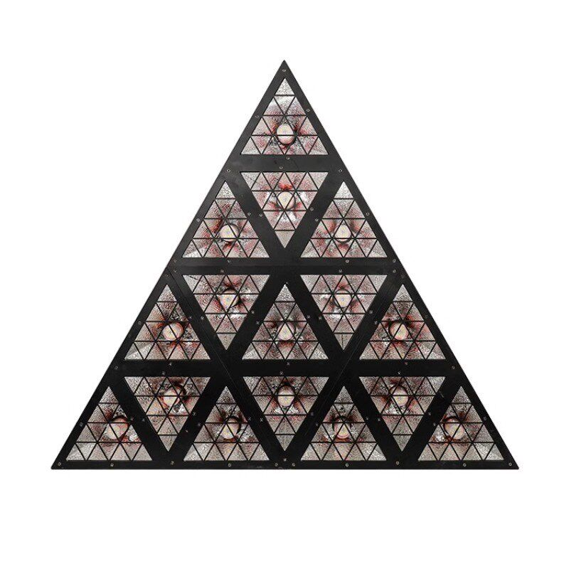 全彩LED三角矩阵背景灯舞台灯光设备全套酒吧蹦迪V氛围闪光跑马灯