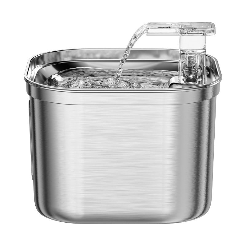 猫咪饮水机不锈钢自动循环流动水狗狗喂水器恒温加热宠物喂水器