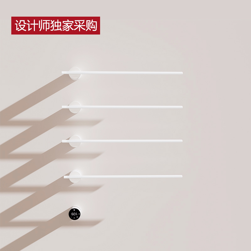 暗装电热毛巾架化妆室智能隐藏式预埋式极简加热烘乾浴巾旋转暗藏
