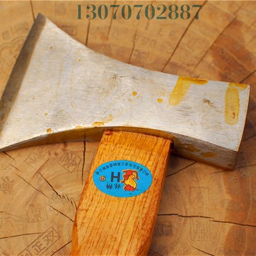 勃利双刃夹钢斧 赤峰利字牌双刃木工斧 夹钢上顶 孔正 钢火很好