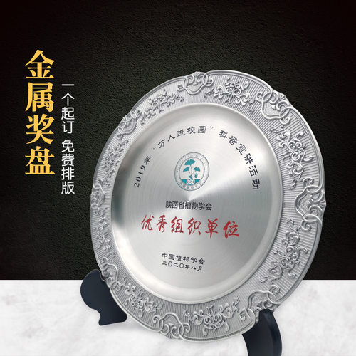 纯锡奖盘定制 退休师恩毕业送领导教师纪念盘纪念品周年感谢奖盘