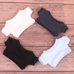 可定制现货娃衣20cm15cm黑白纯色T恤连帽卫衣玩偶公仔棉花娃娃衣