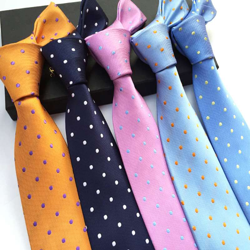 速发Merchant polyester silk polka dot tie polka dot men'-封面