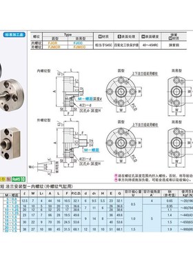 浮动接头超短法兰型FJCR8/ FJCR16/ FJMCR8/FJMCC6/FJCC14-1.5