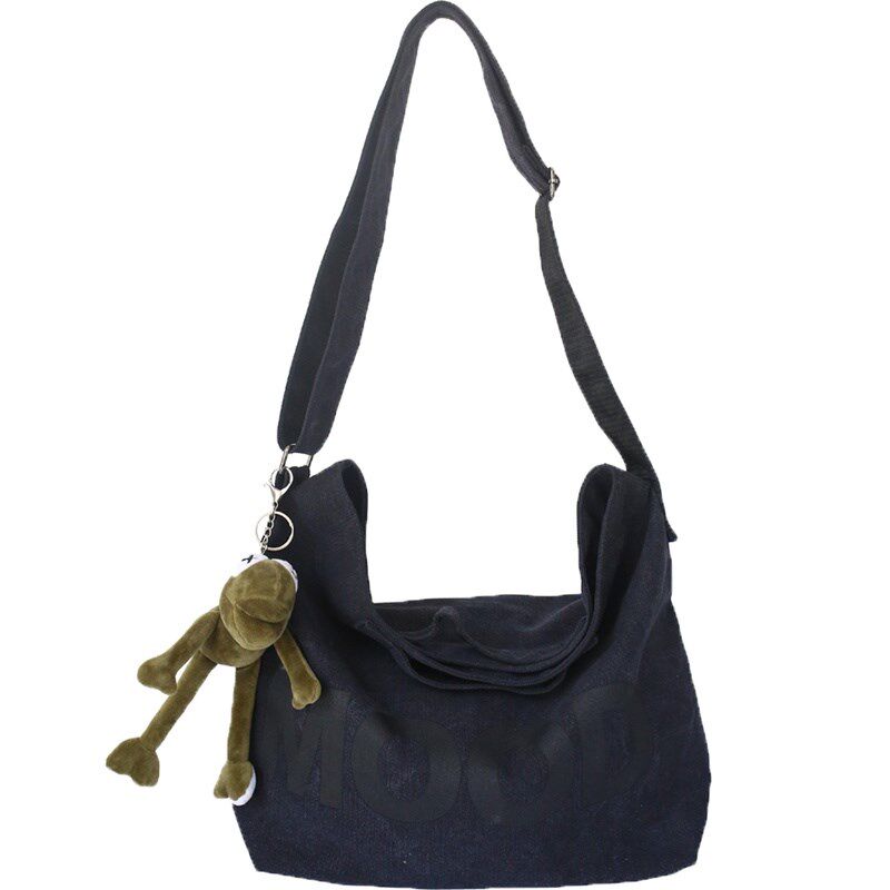 帆布包男斜挎包大容量日系男生斜跨背包女休闲邮差学生男士单肩包