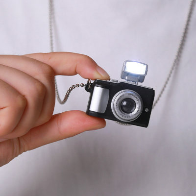 极速Vintage Camera Pendant Necklace Long Chain Punk Jewelry