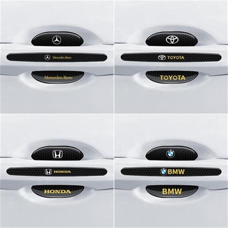 现货速发新款汽车门把手防撞条门碗拉手防护贴棱形防撞条防刮花碰