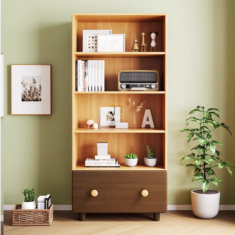 全实木儿童书架置物架落地家用客厅一体靠墙儿童杂物收纳简易书柜,住宅家具,儿童书柜,淘宝优惠券,粉丝福利购,淘宝优惠卷