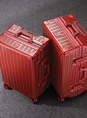 红色行李箱结婚陪嫁箱新娘嫁妆婚嫁出嫁拉杆箱女密码箱旅行皮箱子