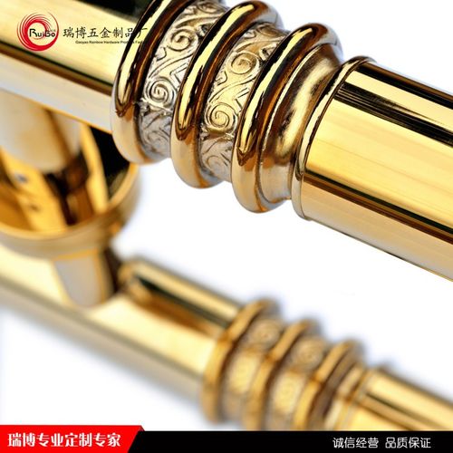 入户别墅亮光金圆弧形实木门把手酒店玻璃推拉门不锈钢大拉手定制