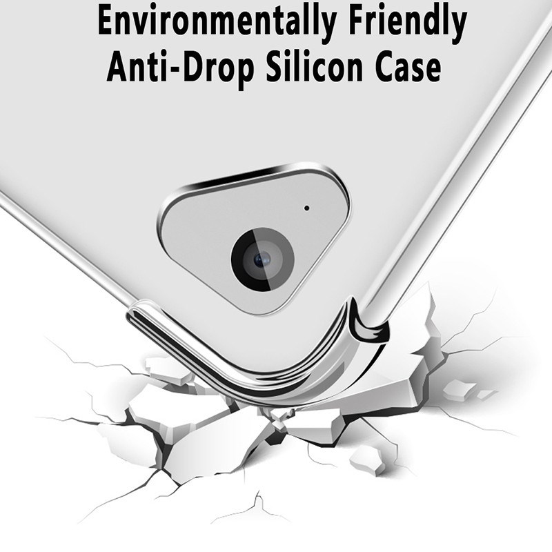 HTMOTXY For iPad 8th Generation Case Transparent Soft TPU C