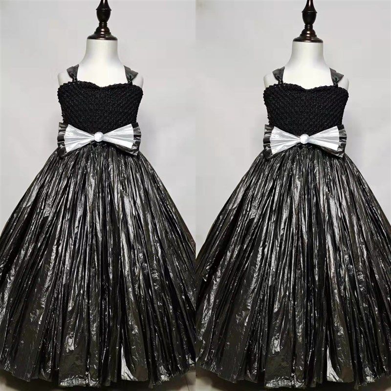 女孩环保裙废物利用塑料袋手工创意制作儿童亲子时装秀幼儿园走秀,童装/婴儿装/亲子装,儿童演出服,淘宝优惠券,粉丝福利购,淘宝优惠卷