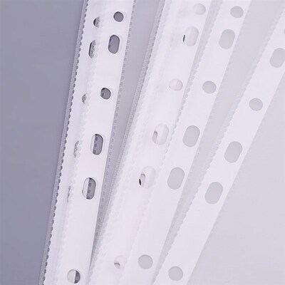 100Pcs A4 Plastic Punched Pockets Folders Filing 11 Holes Lo
