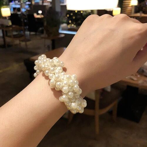 爆款!发绳珠珠发圈甜美头饰森系头绳少女橡皮筋扎头发网红饰