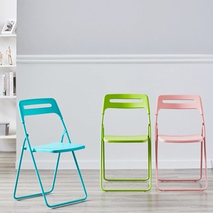 折叠椅子家用餐椅靠椅凳子简约电脑椅便携成人培训椅职员椅宿舍椅