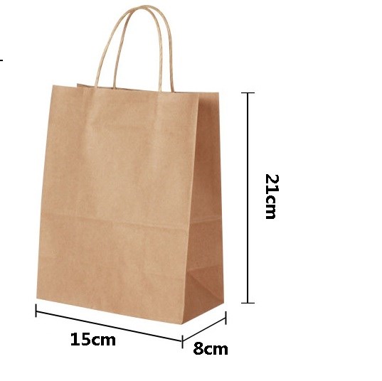 30PCS/lot 4 size kraft paper bag with handles for Wedding Pa