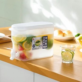冰箱冷水壶带龙头凉水壶家用大容量耐高温塑料饮料桶W果茶壶冷泡