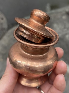 纯铜迷你小宝瓶紫铜宝瓶墨水瓶 颜料瓶 大号尖顶3号带螺纹