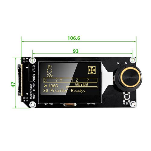 3D打印机配件MKS MINI 12864 VE3显示屏智能控制屏LCD屏SD卡正插