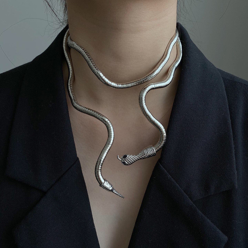 现货bilandi trendyn jewelry snake necklace hot selling perso