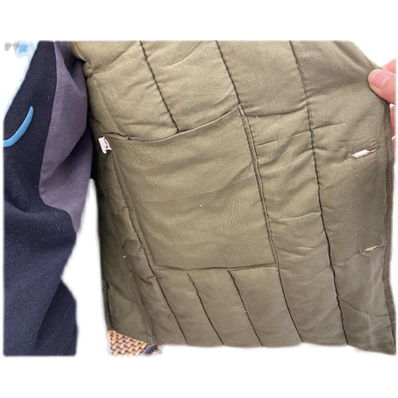 87式绿棉马甲煤矿工下井劳动布棉袄坎肩棉背心工作服劳保保暖棉衣