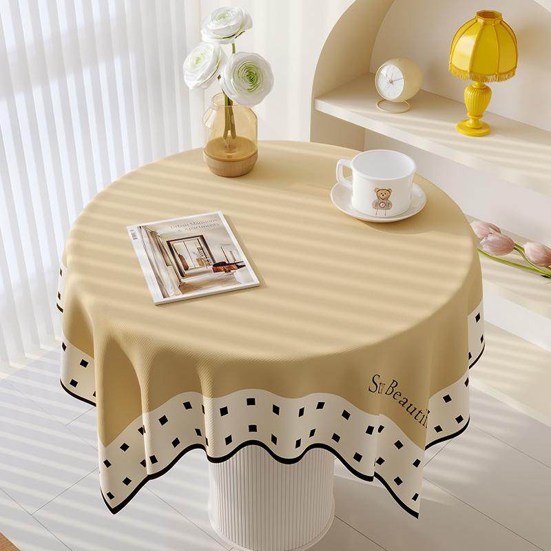 纯色桌布简约现代毛绒圆桌布茶几布餐桌盖布台布床头柜盖巾新款,居家布艺,桌布,淘宝优惠券,粉丝福利购,淘宝优惠卷