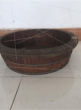 民俗老物件d古代木桶老水桶怀旧辘轳木水桶水井辘轳架木盆旧木花