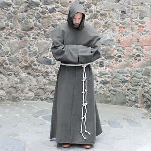 Monk Retr Robe Medieval Priest Renaissance Men 速发Halloween