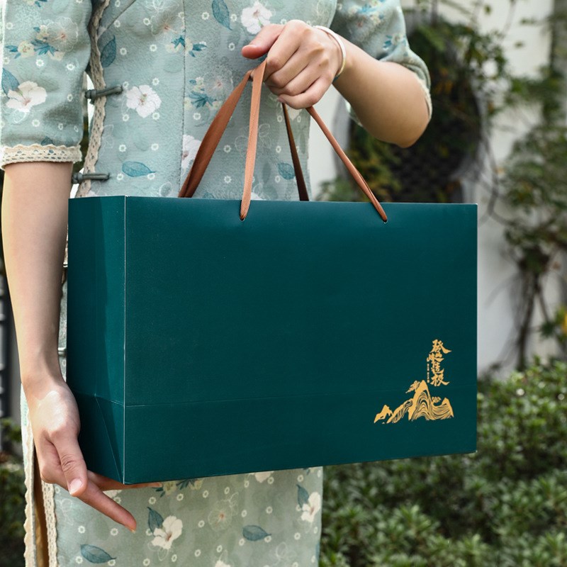 高档绿茶包装盒空礼盒通用绿杨春龙井茶叶盒半斤S一斤包装茶杯礼