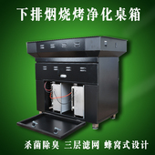 韩式 净化烧烤桌下排烟烤肉u桌箱自循环净化系统去除油烟烧烤桌腿