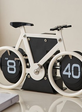 创意电视柜装饰品桌面摆件高级感家居客厅玄关酒柜办公室翻页时钟