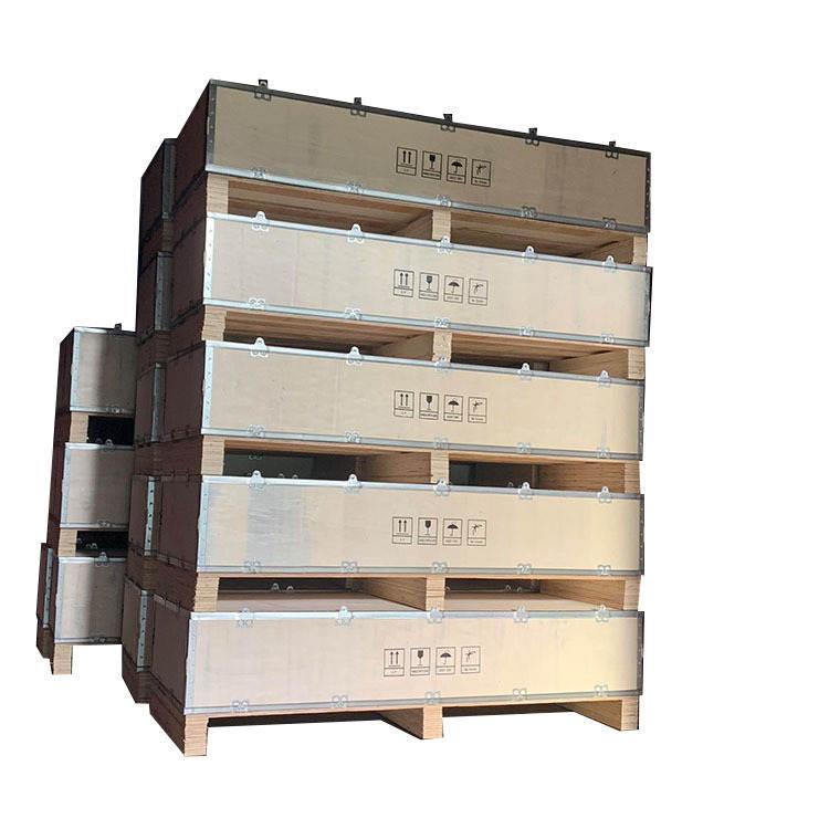 促深圳木箱厂胶合板免熏蒸木箱子钢带包边箱大型物流钢带木箱71新