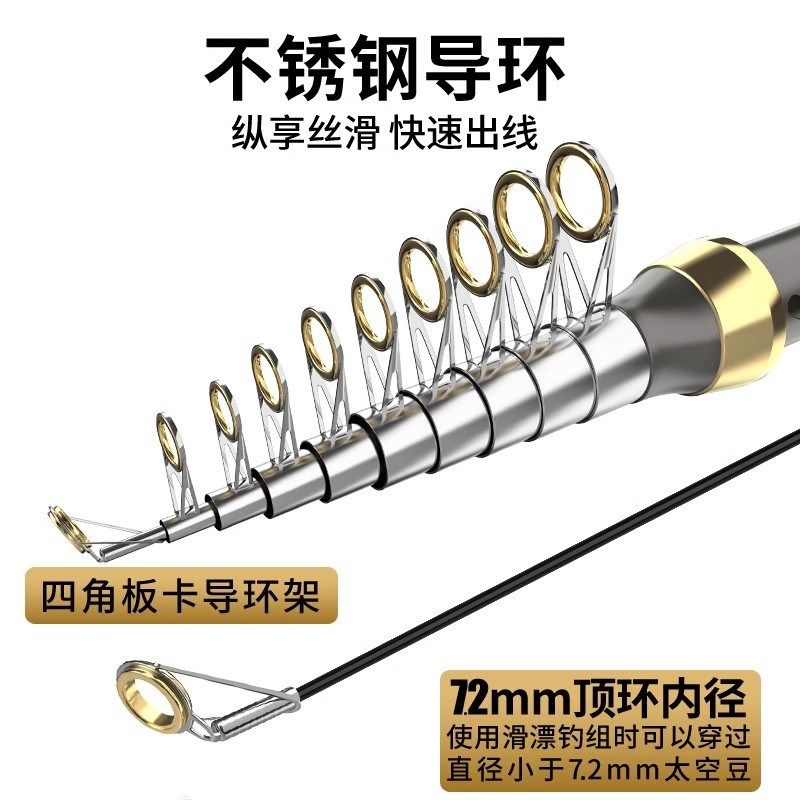 工厂销远投迷你小海竿抛竿套装超硬短节矶钓鱼竿海V钓钢笔裸竿路