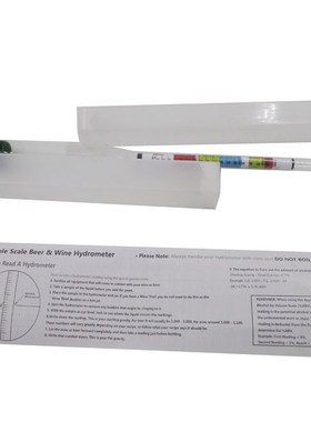 Triple Scale Hydrometer  Home brew Wine Beer Cider Alcohol T
