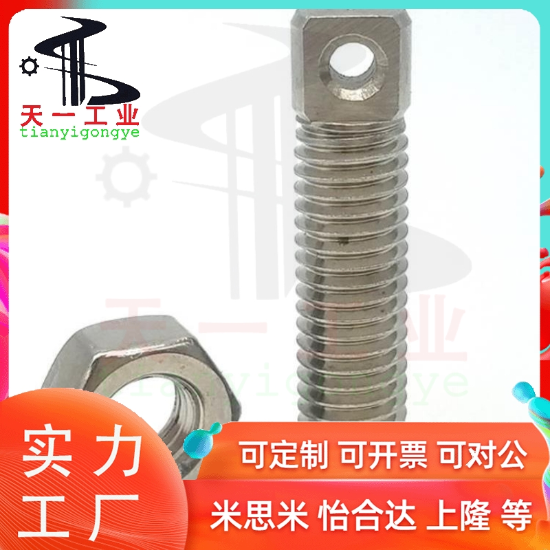 拉伸弹簧支柱FFE11-D3/D4/D5/D6-L15/L20/L25带扁方全牙型SAIPOZ