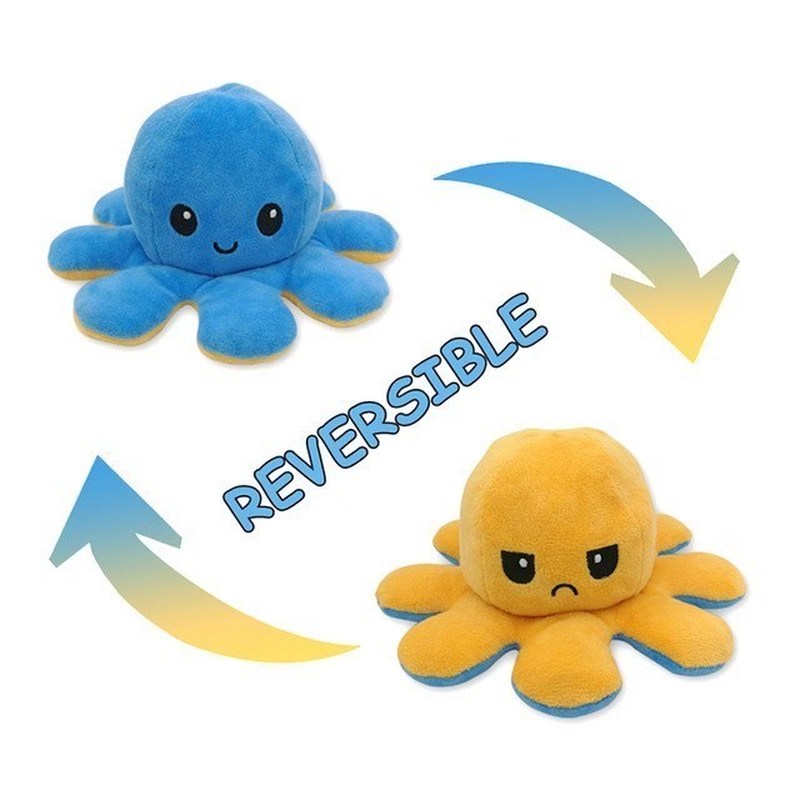 Reversible Flip octopus Plush StufFfed Toy Soft Animal Home