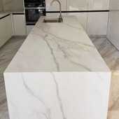 厂促厂促岩板厨房台面定制m大理石橱柜浴室柜一体盆加工石材人品