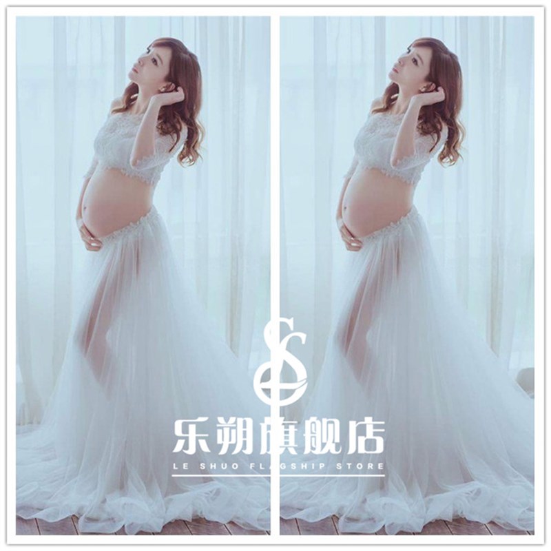 孕妇摄影服装小清新黑色照相馆孕妇装夏季J新款孕妇拍照写真主题