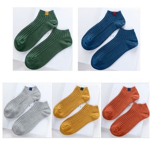 短袜子男袜纯棉春夏款 10双男袜子100%纯棉袜子男 防臭 运动 船袜