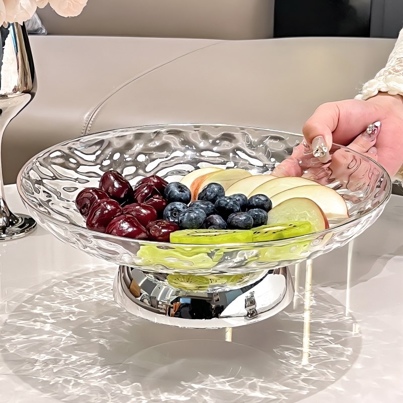 德国进口水果盘客厅家用2024新款高颜值茶几果盘轻奢风高档干果盘