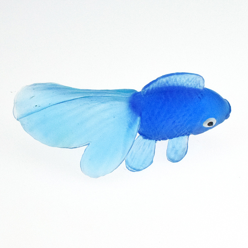 新品10Pcs/lot Colorful Simulation Goldfish Model Soft Rubber