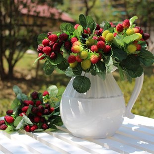 leaf DIY Tempting Wed Flowers Berry Artificial 1PCS Fruits