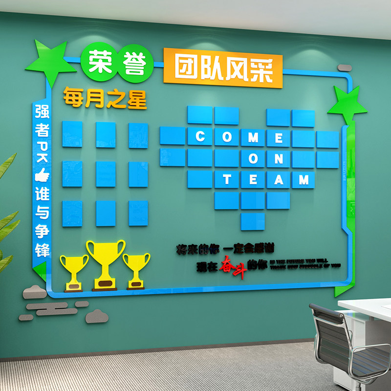 团队风采员工展示照片墙面贴纸办公室装饰公司企业文化形象布置,家居饰品,文化墙贴,淘宝优惠券,粉丝福利购,淘宝优惠卷