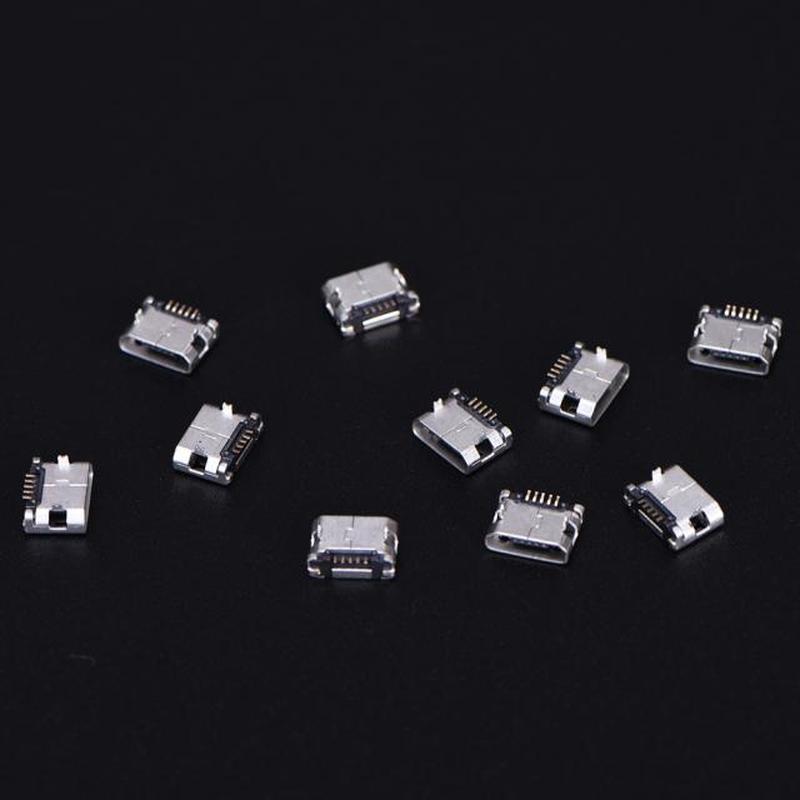 推荐10Pcs 5pin Micro USB B Type Female Connector适用于 Mobi