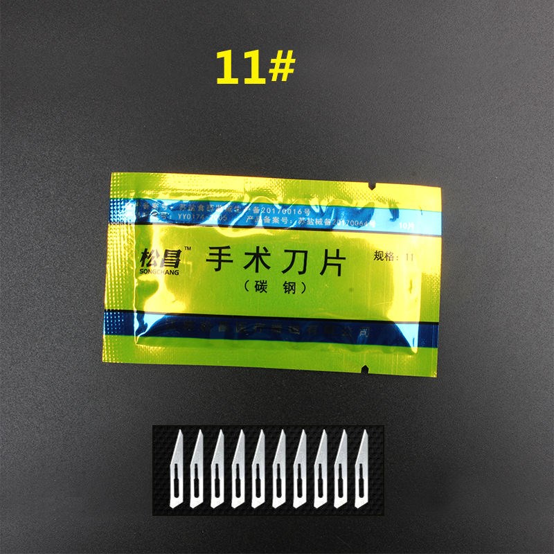 11# 23# Disposable Blade Stainless Steel Handle Scalpel Blad-封面