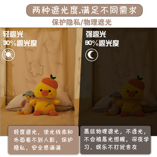 加厚强遮光床帘蚊帐一体式 大学生宿舍上铺寝室下铺窗帘女带支架