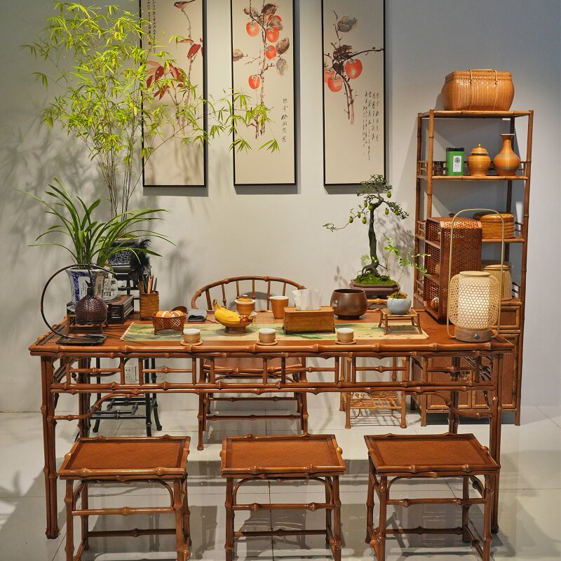 中式手工筇竹家具明式宋式茶桌圈椅凳子套装茶几大茶台茶空间,住宅家具,家用茶台/茶桌,淘宝优惠券,粉丝福利购,淘宝优惠卷