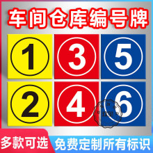 仓库大门车间数字编号牌标识牌 数字123456789号码牌数字耐用反光
